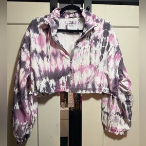 Bershka Tie-Dye Cropped Jacket